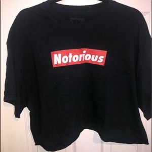 Cropped oversized graphic tee